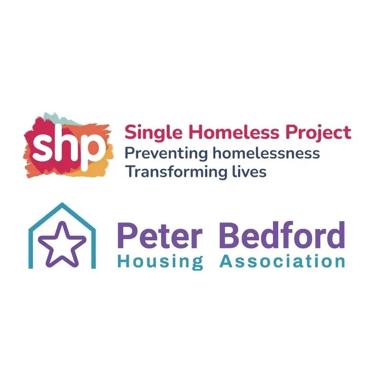 Single Homeless Project + Peter Bedford Logos