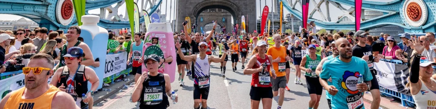 London Marathon 2027 Runners Across Tower Bridge